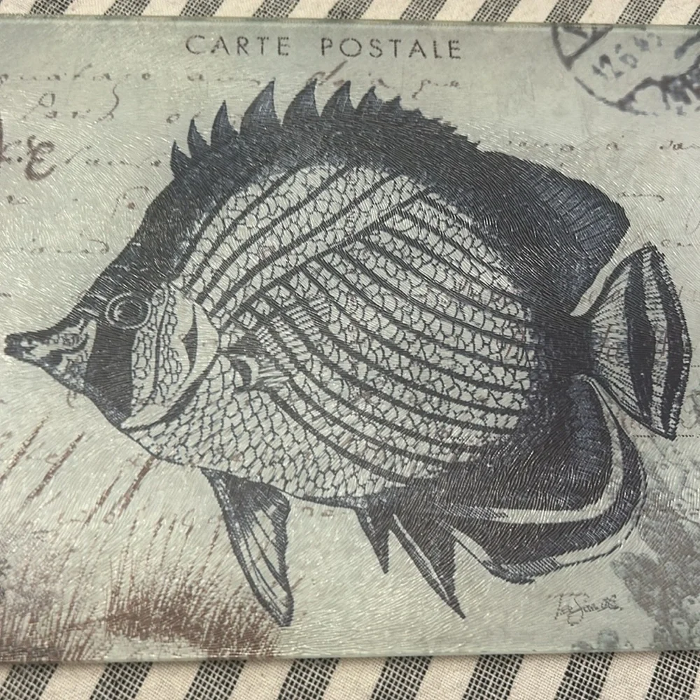 Glass cutting board carte postale